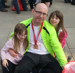 Sat on the floor after the finish